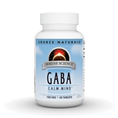 GABA 750mg by Source Naturals, Inc.  -  45 Tablet