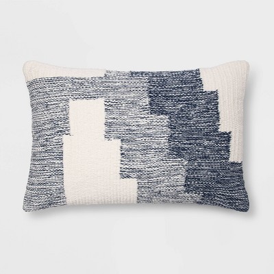 Modern Tufted Geometric Lumbar Throw Pillow Blue - Project 62™