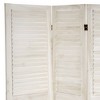 5 1/2 ft. Tall Modern Venetian Room Divider - White (3 Panels): Oriental Furniture, Hardwood Frame, Metal Hinges - 2 of 3