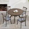 CAVINAS Dining Table Set for 4 Mid Century Modern Wood Round Dining Table Set with 4 Chairs for Kitchen - 3 of 4