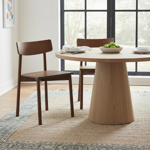 Pierre Walnut Dining Chairs (Set of 2) – Sculptural Mid-Century Modern Solid Wood Chairs in Rich Walnut - 1 of 4