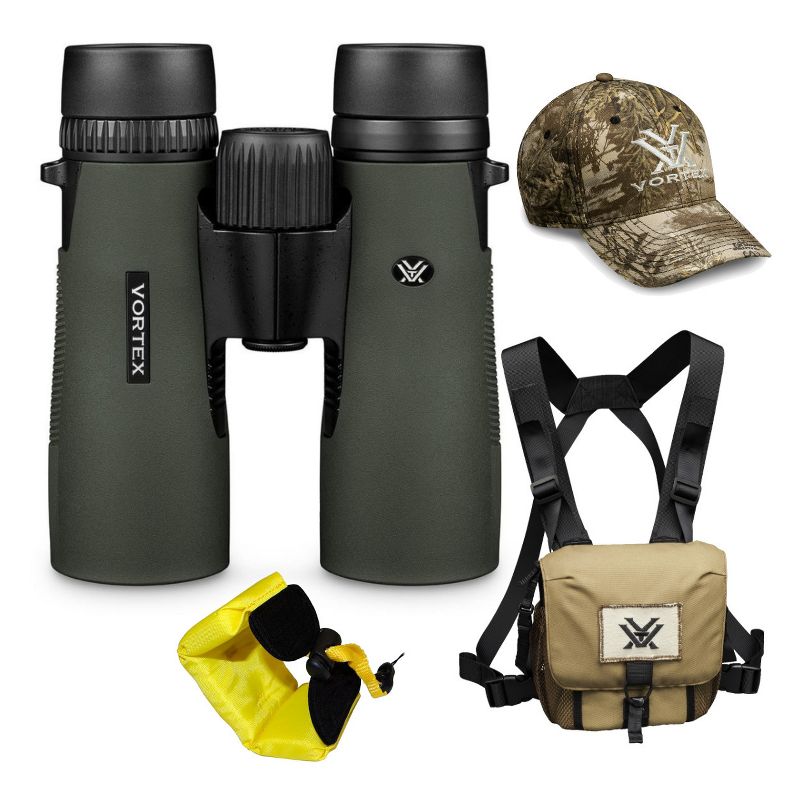 Vortex 10x42 Diamondback HD Roof Prism Binoculars w/Floating Strap & Vortex Hat, 2 of 4