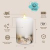 LumiPur Signature Coastal Collection Flameless LED Wax Pillar Candle with Seashell Embed White - 4 of 4