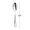 Smarty Had A Party Metallic Groove Silver Plastic Spoons - 600 pcs - 3 of 4