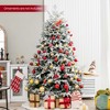 Costway 4.5 FT/6FT/7FT Pre-Lit Christmas Tree Snow Flocked Hinged Xmas Decoration with 200/350/450 Lights - 4 of 4
