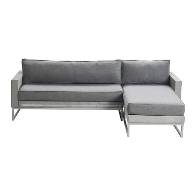 Tropez Outdoor Mesh Sectional Sofa - French Gray - Adore Decor