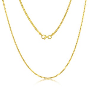 Links of Italy Sterling Silver 1.5mm Franco Chain - Gold Plated - Available Sizes: 16  , 18  , 20  , 22  , 24  Inches - 1 of 3