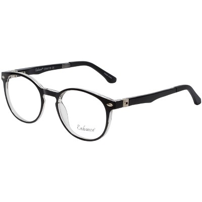 NY Eye Enhance Kids Reading Glasses Glossy Matte Black/Crystal Clear EN4119 46mm
