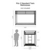 SEVOBAL Beds, Twin over Twin Metal Bunk Bed with Ladder and Guardrails for Kids and Adults Bedroom, Black, 82.88"*14.97"*5.71" - 2 of 4
