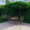 vidaXL Garden Arch Antique Brown Wrought Iron Large Decorative Inlays - 2 of 4
