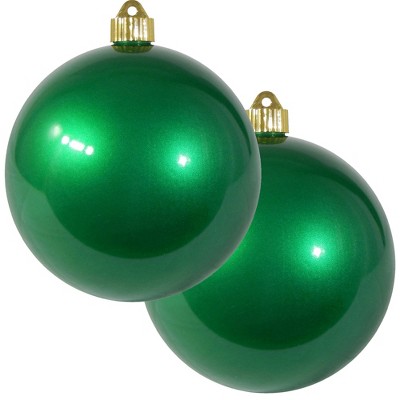 Christmas by Krebs 2ct Candy Green Shatterproof Christmas Ball Ornaments 6" (150mm)