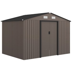 Outsunny Metal Storage Shed Organizer, Garden Tool House with Vents and Sliding Doors for Backyard, Patio, Garage, Lawn - 1 of 4