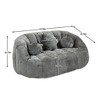 Lyngins Chenille Bean Bag Sofas for Kids and Adults,Comfy Lazy Sofa Chairs Chairs with High Back for Living Room - 3 of 4