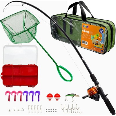 Fishing Pole Set For Kids With 40 Pieces Fishing Rod Combo