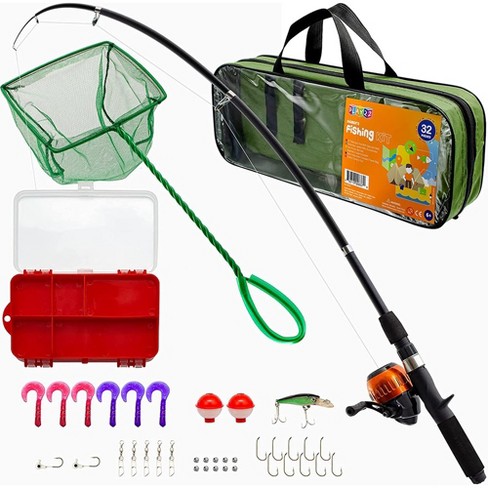 Kids Fishing Rod Reel And Lures With Storage Bag Children Fishing