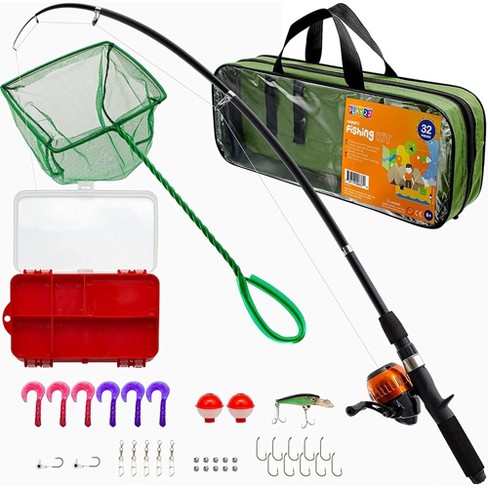 Fishing Pole Set For Kids With 40 Pieces Fishing Rod Combo