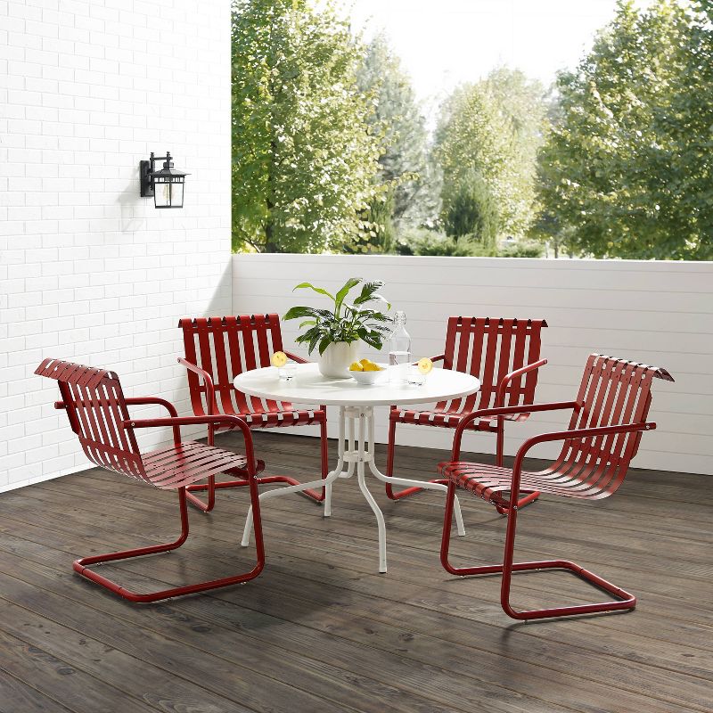 Gracie 5pc Outdoor Metal Dining Set with Table & 4 Armchairs - Crosley, 3 of 9