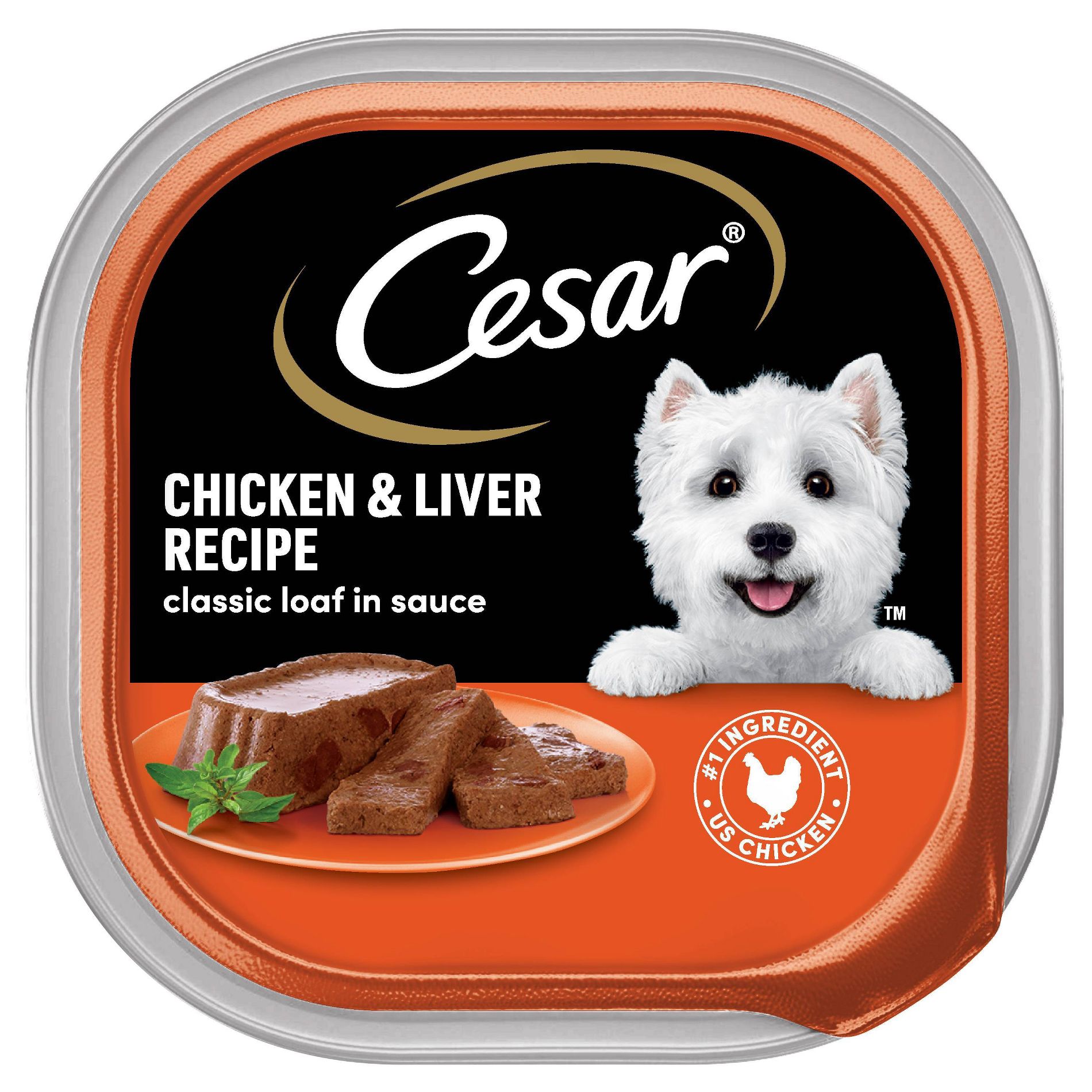 Cesar Classic Loaf in Sauce Chicken, Liver and Gravy Flavor Small Breed Wet Dog Food - 3.5oz