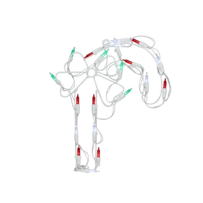 Northlight 12" Battery Operated LED Candy Cane Christmas Window Silhouette Decoration, 3 of 4