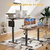 SEVOBAL Desks, Standing Desk Adjustable Height Sit Stand Home Office Desk, Brown, 48"*24"*30“ - 3 of 4