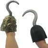 4E's Novelty Pirate Hook Hand (2 Pack) 8" Pirate Hooks for Men, Women, Boys, & Girls - Black & Gold Skull Pirate Accessories for Pirate Costume Prop - 4 of 4