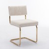 NicBex Corduroy Fabric Dining Chairs Set of 2,Mid-Century Upholstered Cushion Seat Kitchen Chairs with Metal Base - 4 of 4