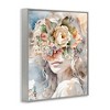Stupell Industries Floral Portrait of Girl Framed Giclee Art - 2 of 4