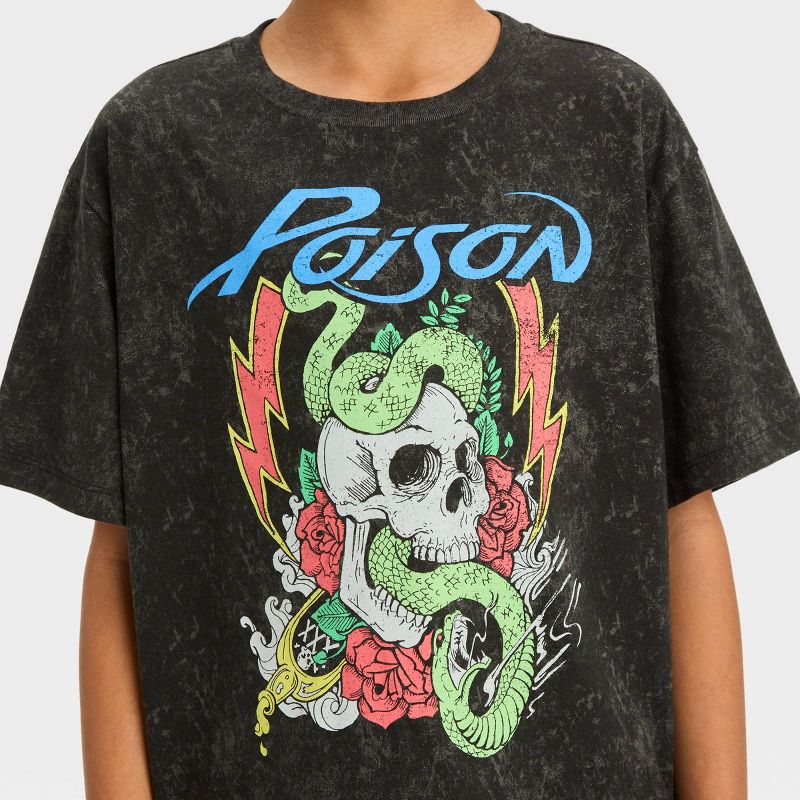 Boys' Short Sleeve Poison Graphic T-Shirt - art class™ Black, 3 of 5