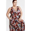 Women's Plus Size Amara Print Maxi Dress - brown | CITY CHIC - 2 of 4