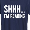 Women's - Instant Message - Shhh I'm Reading Short Sleeve Graphic T-Shirt - 2 of 4