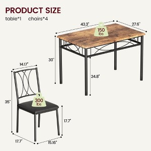 Dining Table Set for 4, Kitchen Table and Chairs for 4 - 1 of 4
