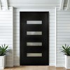 Lirago Fiberglass Front Door 36x80in Brickmould Frosted Glass Contemporary Sound Insulation Left Hand Inswing Black Finish Vinyl Frame - 3 of 4