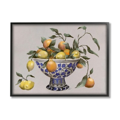 Stupell Industries Citrus Fruits in Bowl Framed Giclee
