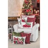 11.5"x18.5" Christmas Truck Spruce Lumbar Throw Pillow Red - Pillow Perfect - 4 of 4