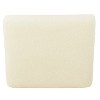 Square Metal Ottoman Cream Faux Sheepskin - HomePop: Matte Black Base, Living Room Seating - 3 of 4