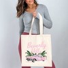 City Creek Prints Beverly Hills Retro Car Canvas Tote Bag - 15x16 - Natural - 2 of 2