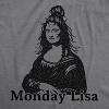 Womens Monday Lisa T Shirt Funny Trainwreck Mess Mona Lisa Sarcastic Party Graphic Tee - Crazy Dog Women's T Shirt - 2 of 4