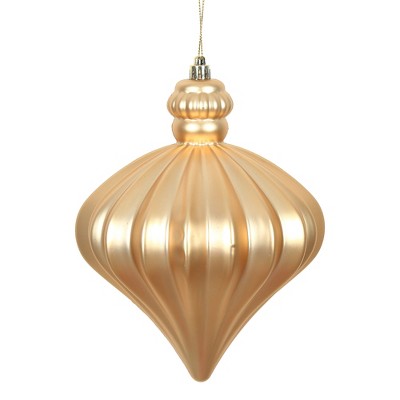 Vickerman 6" Matte Onion Drop Christmas Ornament