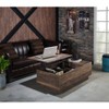 miBasics Marceau Flip Top Coffee Table Brown - : Farmhouse Style, Lift-Top Design, Reclaimed Oak Veneer, Metal Hardware - 3 of 4