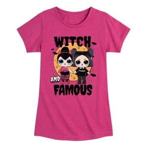 Girls' - LOL Surprise! - Halloween Witch & Famous Fitted Short Sleeve Graphic T-Shirt - 1 of 4