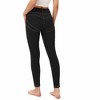Women's Jeans High Waist Faux Denim Leggings with Pockets - 3 of 4