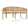 vidaXL Garden Bench Natural Teak Solid Teak Wood Large Durable - 70.9" - 4 of 4