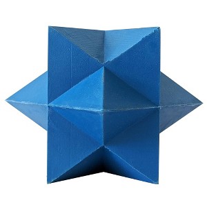 Star-Shaped Natural Rubber Dog Chew Toy – Durable & Textured for Engaging Playtime - Blue - 1 of 3