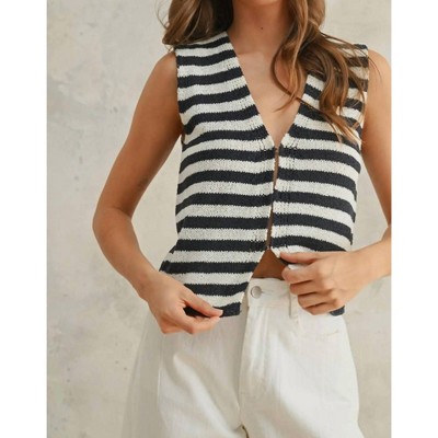Women's Stripe Vest Top - MIOU MUSE