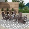 WestinTrends 7 Piece Set Outdoor Folding Adirondack Chairs with Coffee Table Side Table - 2 of 4