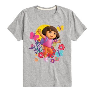 Boys' - Dora the Explorer - Flowers And Butterflies Short Sleeve Graphic T-Shirt - 1 of 4