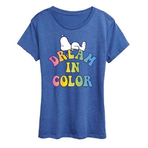Women's - Peanuts - Dream In Color Short Sleeve Graphic T-Shirt - 1 of 4