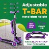 Lifemaster Kids Scooter – Foldable Seat – LED Wheel Lights Illuminate When Rolling – Children and Toddler 3 Wheel Kick Scooter - 2 of 4