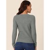 Seta T Women's Winter Long Sleeve Ribbed Knitted Casual Cut Out Pullover Sweater - 4 of 4