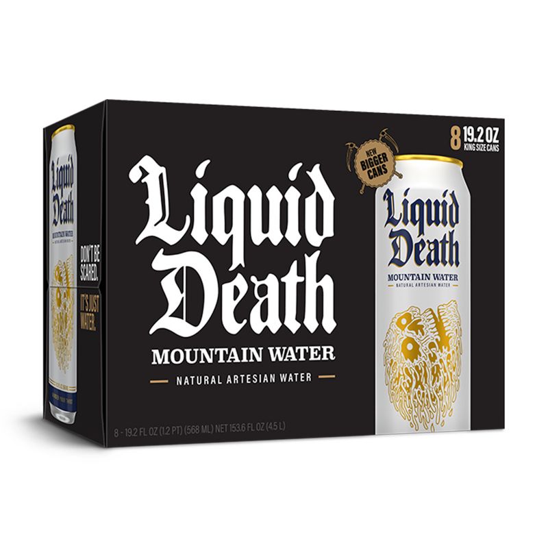 Liquid Death 100% Mountain Water - 8pk/19.2 fl oz Cans, 3 of 7